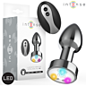 INTENSE Vibrerande Metall Analplugg med LED-lampor - Storlek M