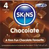 SKINS Choklad Premium Kondomer Pack 4 för sensorisk njutning