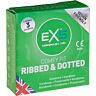 Kondomer Exs Ribbad & Prickad för Ökade Känslor