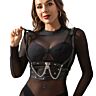 Body harness SUBBLIME FETISH Corset med kedjedetaljer
