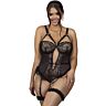 Teddy SUBBLIME L/XL med garter och spetsdetaljer