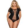 Subblime Queen Plus Size Fetish Teddy med korta ärmar