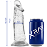 Dildo X RAY XRAY CLEAR COCK 16.5 cm med realistisk form
