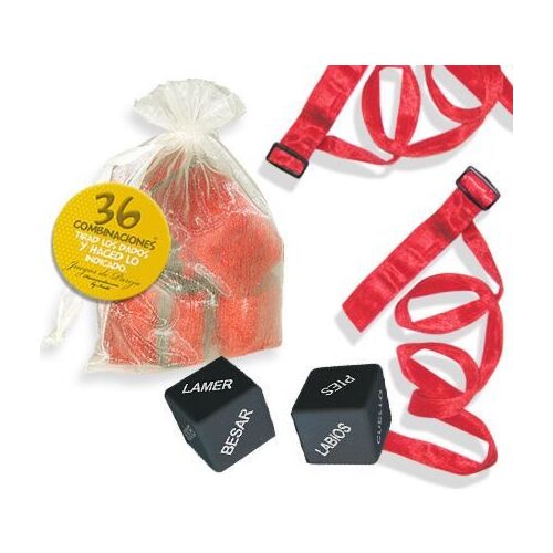 Bondage Kit INEDIT med Röda Resårer och Tärningar