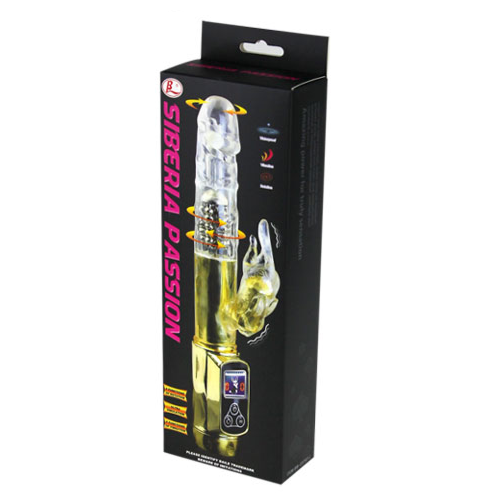 Vibrator BAILE Rabbit Siberia Passion Gold med dubbelrotation