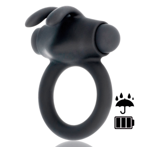 Anka BLACK&SILVER AGRON RING med kraftfull vibration