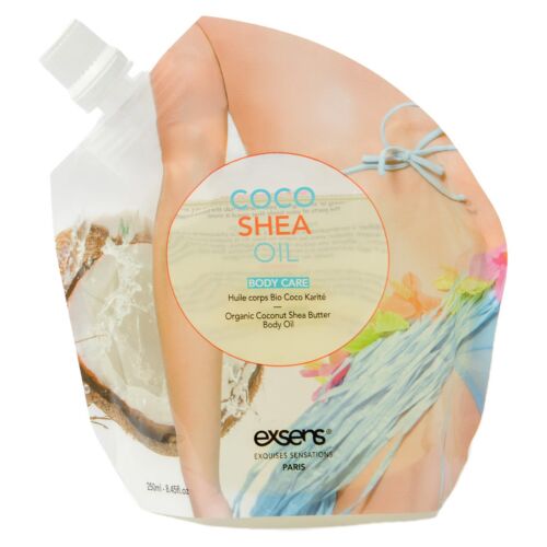 Coco Shea Butter Oil från Exsens - 250 ml med kokosdoft
