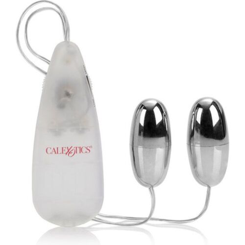Vibrerande kulor CALEXOTICS Silver Duo för dubbel stimulering