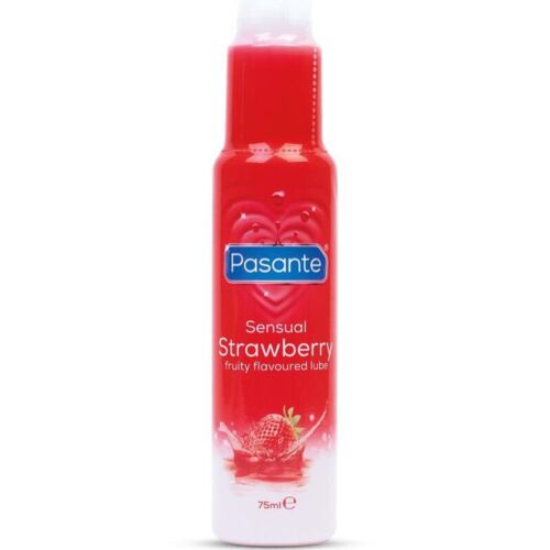 Pasante Strawberry Glidmedel 75ml - Veganskt gel för känslig hud