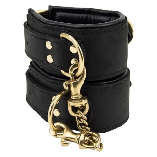 Restraints Bound Nubuck Leather Slim Wrist Cuffs för komfort