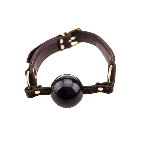 Restraints Bound Nubuck Leather Solid Ball Gag