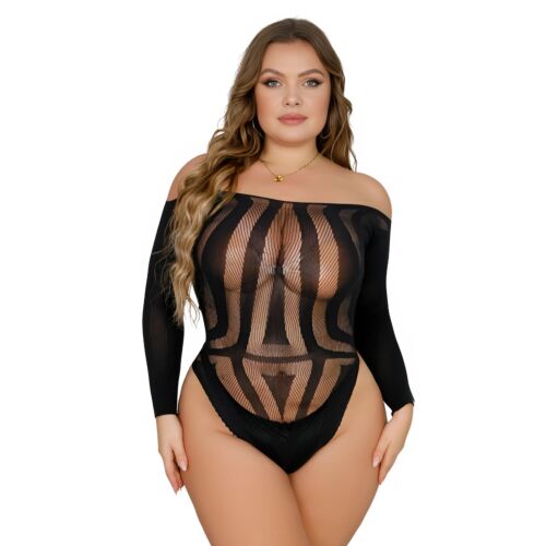 Teddy Lace Plus Size med sexigt mönster