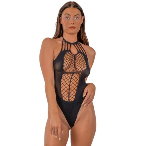 Teddy Lace Strappy Halter med öppet mönster