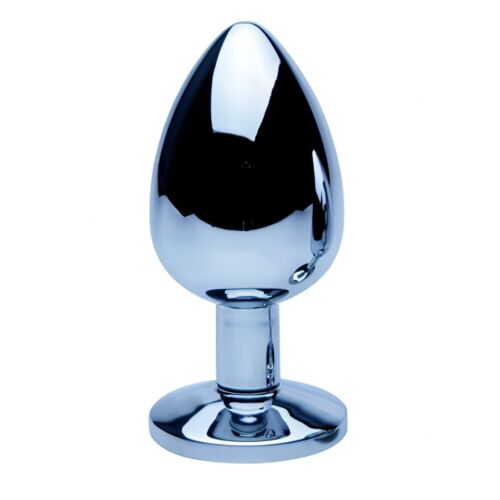 Buttplug Precious Metals Large med juvelerad bas Plata