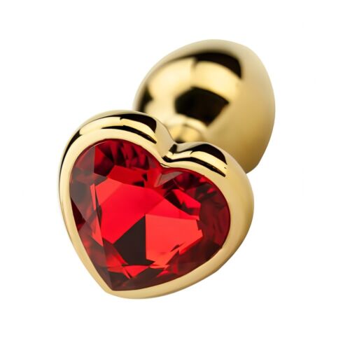 Buttplug Precious Metals Heart Shaped Dorado