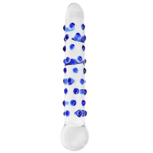 Dildo Spectrum Nubby Textured Glass 18 cm