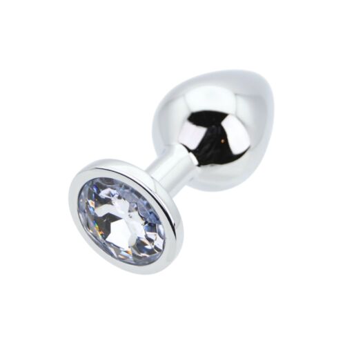 Buttplug Toosh Metal Medium med klar ädelsten Plata