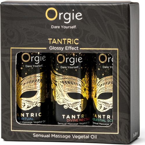 Orgie Tantric Sensuella Massageoljor 3 x 30ml Set för Intimt Välbefinnande