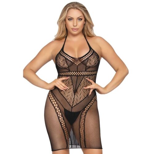 Sexig Miniklänning Leg Avenue Multi Net Halter