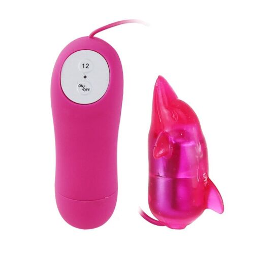 Mini vibrator BAILE STIMULATING CUTE SECRET DOLFIN med kablad kontroll
