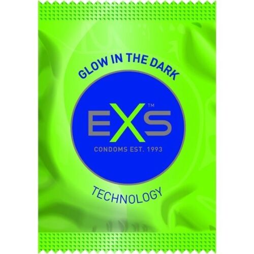 Preservativ Exs Glow 100's som lyser i mörkret