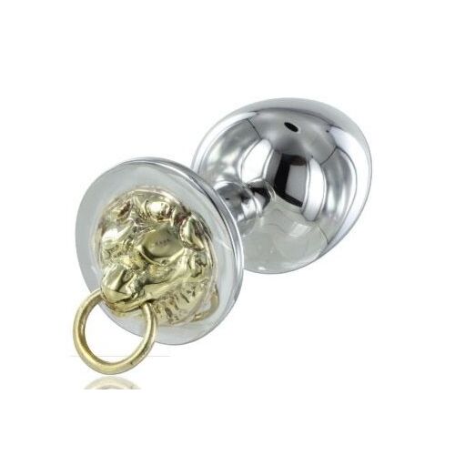 Analplug METAL HARD Steel Tiger med Snidad Design