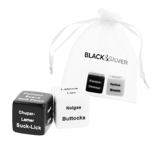 Parspelar Tärningar BLACK&SILVER Färgkodade Set