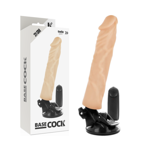 Realistisk Vibrator BASECOCK 21 cm med Fjärrkontroll