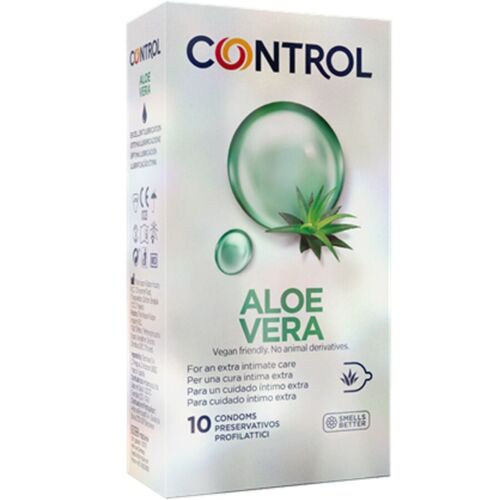 Control Aloe Vera Kondomer 10 Stycken med Fuktgivande Glidmedel