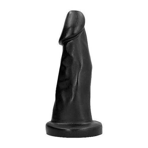 Dildo ALL BLACK 27 CM | Hypoallergenisk och böjd design
