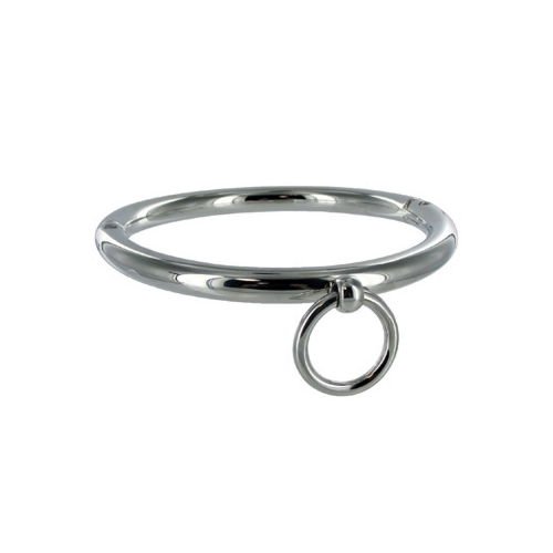 BDSM Halsband Metal Hard med O-ring 18CM