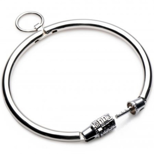 Halsband METAL HARD med kombinationslås 12 cm