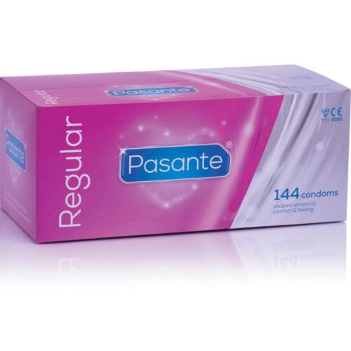 Pasante Regular Kondomer 144 Stycken - Naturlig Känsla