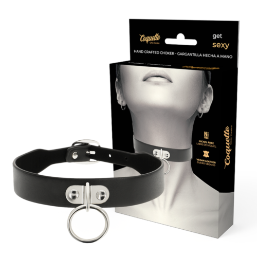Bondage-halsband Coquette Chic Desire - Justerbar veganläder