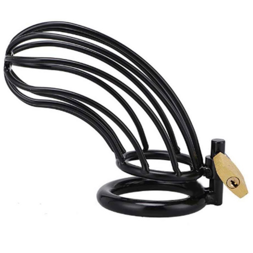 Fängelseanordning METAL HARD Black Bird Chastity Ring Cage