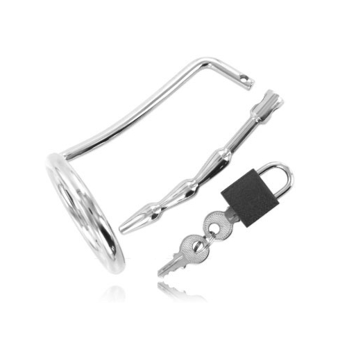 Testikelring METAL HARD med uretral plug