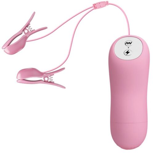 Pezonklämmor BAILE Romantic Wave med vibration och elektro-stimulering