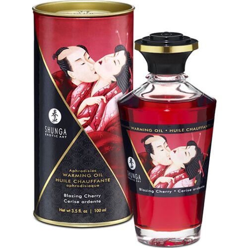 Shunga Värmande Körsbär Massageolja 100ml