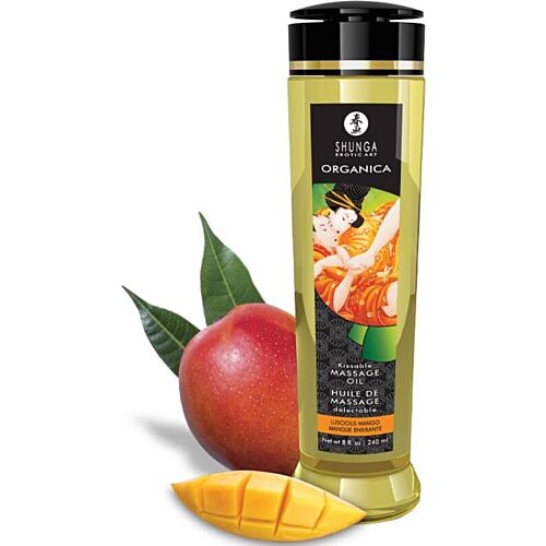 Massageolja Shunga Mango 240ml - 100% Naturliga Ingredienser