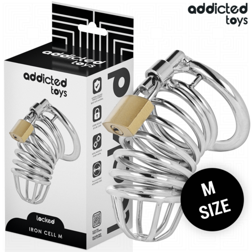 Kyskhetsbur i metall Addicted Toys Locked Iron Cell