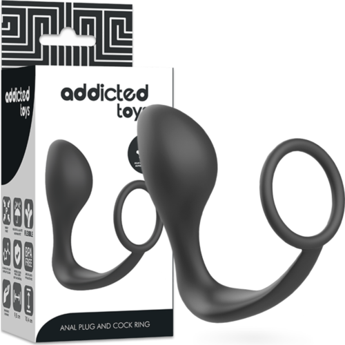 Analplug Addicted Toys med elastisk silikonring