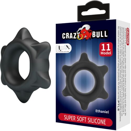 Siliconring Crazy Bull Ethaniel Modell 11 för Manlig Njutning
