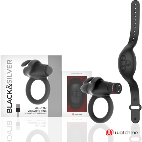 BLACK&SILVER Agron WATCHME Fjärrkontroll Penisring