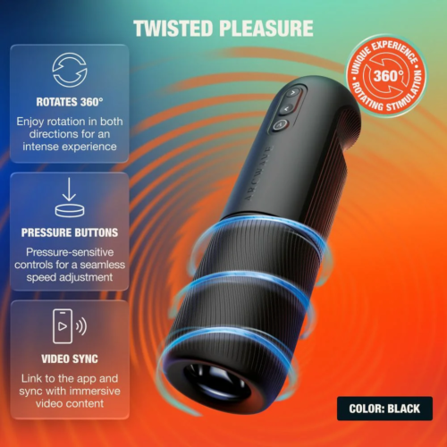 Automatisk masturbator ARCWAVE ORBIT med 360° rotation, svart