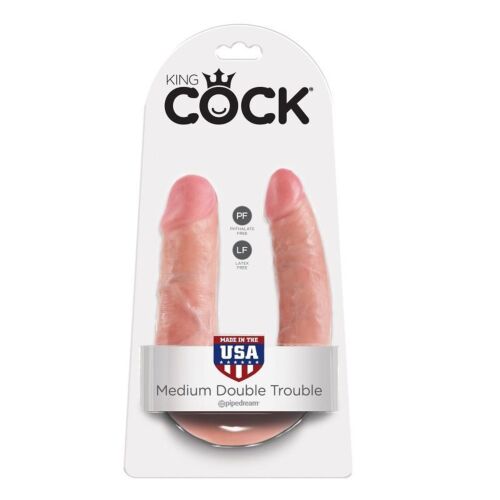 Dildo KING COCK U-SHAPED MEDIUM 13.9 CM