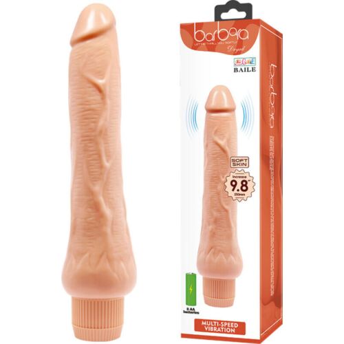 Realistisk Dildo Baile Barbara 25 cm med Texturerad Skaft