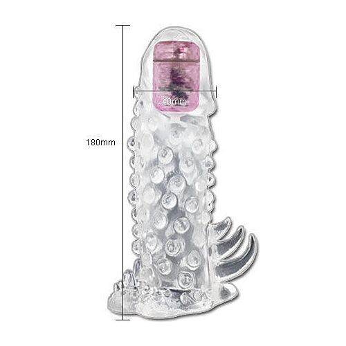 Penis Hylsa BAILE FOR HIM Brave III med Vibrerande Spets