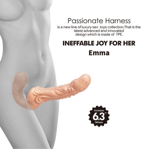 Penis Dildo BAILE EMMA Texturerad Dubbel Penetration