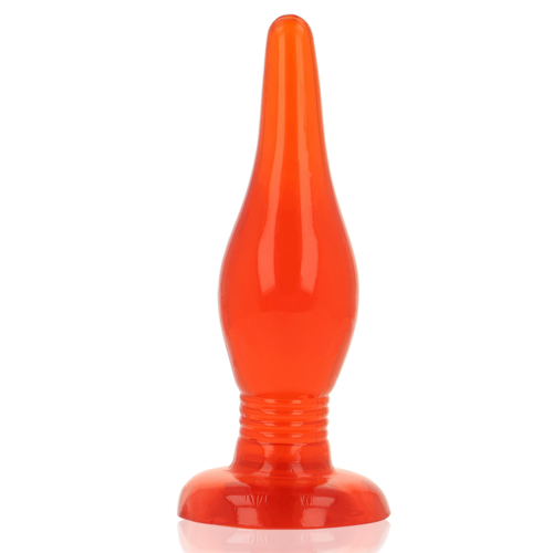 Analplugg BAILE RED SOFT TOUCH 14.2 cm med sugkoppsfunktion