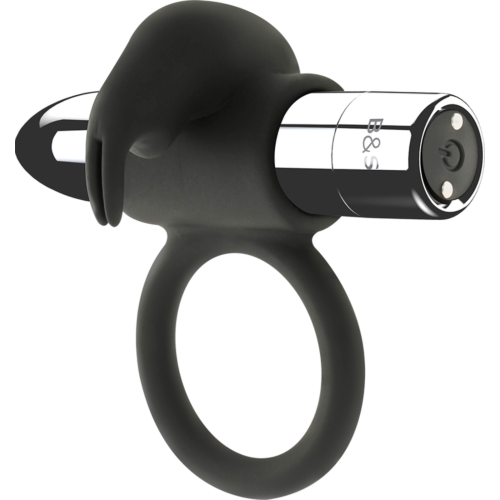 Laddningsbar vibrerande ring Black&Silver Burton